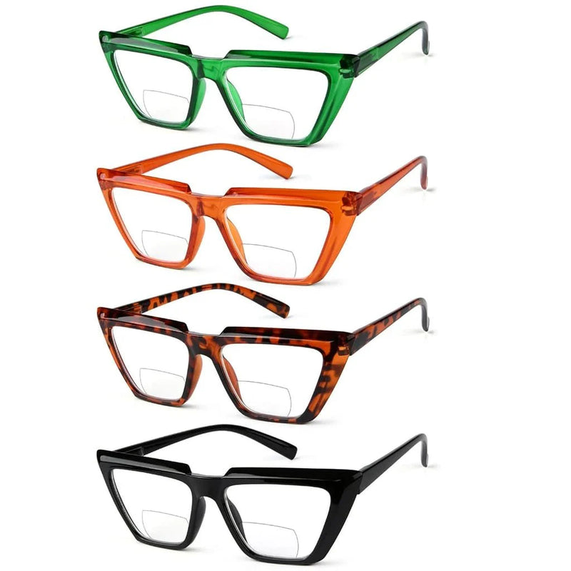 eyekeeper.com 4 Pack Fashion Cat-eye Bifocal Reading Glasses BR2138 Eyeglasses White Smoke 4 Pairs Mix / +1.00,4 Pairs Mix / +1.50,4 Pairs Mix / +2.00,4 Pairs Mix / +2.50,4 Pairs Mix / +3.00,4 Pairs Mix / +3.50