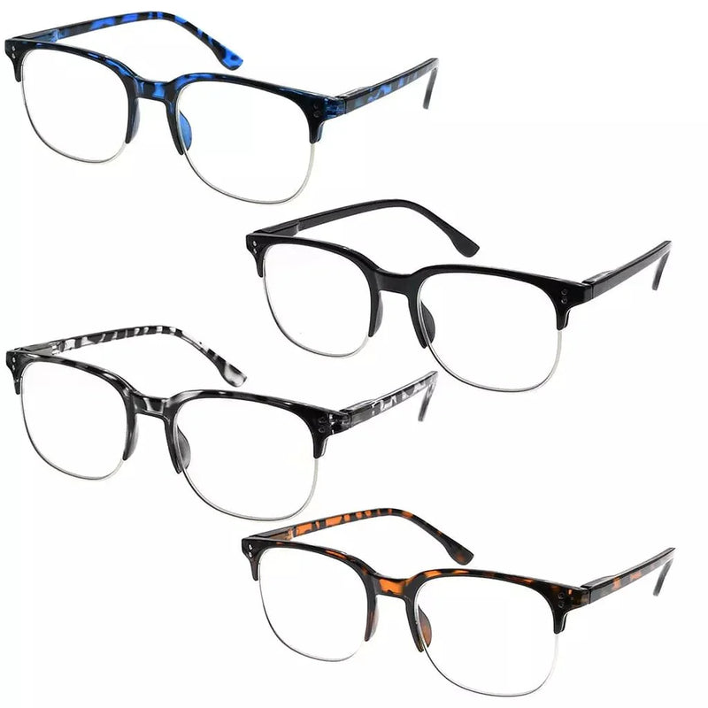 eyekeeper.com 4 Pack Fashion Half Rim Reading Glasses R9114 Eyeglasses White Smoke 4 Pairs Mix / +0.50,4 Pairs Mix / +0.75,4 Pairs Mix / +1.00,4 Pairs Mix / +1.25,4 Pairs Mix / +1.50,4 Pairs Mix / +1.75,4 Pairs Mix / +2.00,4 Pairs Mix / +2.25,4 Pairs Mix / +2.50,4 Pairs Mix / +2.75,4 Pairs Mix / +3.00,4 Pairs Mix / +3.50,4 Pairs Mix / +