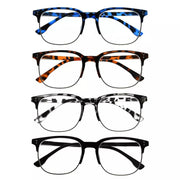eyekeeper.com 4 Pack Fashion Half Rim Reading Glasses R9114 Eyeglasses White Smoke 4 Pairs Mix / +0.50,4 Pairs Mix / +0.75,4 Pairs Mix / +1.00,4 Pairs Mix / +1.25,4 Pairs Mix / +1.50,4 Pairs Mix / +1.75,4 Pairs Mix / +2.00,4 Pairs Mix / +2.25,4 Pairs Mix / +2.50,4 Pairs Mix / +2.75,4 Pairs Mix / +3.00,4 Pairs Mix / +3.50,4 Pairs Mix / +