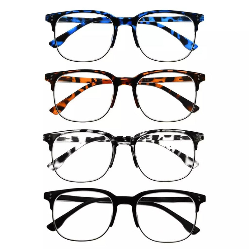 eyekeeper.com 4 Pack Fashion Half Rim Reading Glasses R9114 Eyeglasses White Smoke 4 Pairs Mix / +0.50,4 Pairs Mix / +0.75,4 Pairs Mix / +1.00,4 Pairs Mix / +1.25,4 Pairs Mix / +1.50,4 Pairs Mix / +1.75,4 Pairs Mix / +2.00,4 Pairs Mix / +2.25,4 Pairs Mix / +2.50,4 Pairs Mix / +2.75,4 Pairs Mix / +3.00,4 Pairs Mix / +3.50,4 Pairs Mix / +