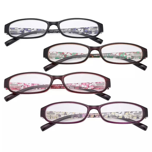 eyekeeper.com 4 Pack Fashion Print Pattern Reading Glasses Small Readers R9104T Eyeglasses White Smoke 4 Pairs Mix / +0.50,4 Pairs Mix / +0.75,4 Pairs Mix / +1.00,4 Pairs Mix / +1.25,4 Pairs Mix / +1.50,4 Pairs Mix / +1.75,4 Pairs Mix / +2.00,4 Pairs Mix / +2.25,4 Pairs Mix / +2.50,4 Pairs Mix / +2.75,4 Pairs Mix / +3.00,4 Pairs Mix / +3.50,4 Pairs Mix / +