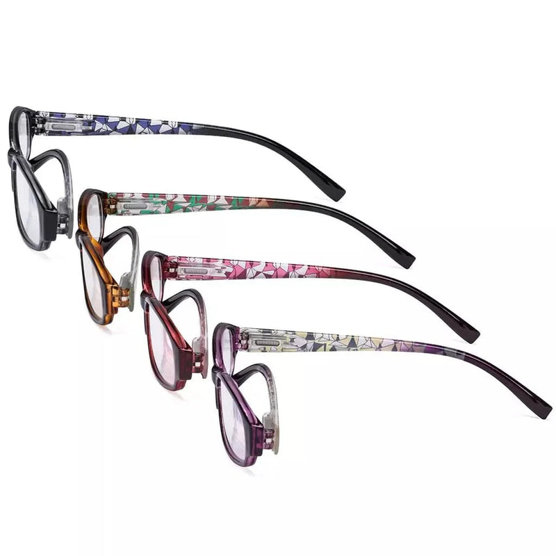 eyekeeper.com 4 Pack Fashion Print Pattern Reading Glasses Small Readers R9104T Eyeglasses White Smoke 4 Pairs Mix / +0.50,4 Pairs Mix / +0.75,4 Pairs Mix / +1.00,4 Pairs Mix / +1.25,4 Pairs Mix / +1.50,4 Pairs Mix / +1.75,4 Pairs Mix / +2.00,4 Pairs Mix / +2.25,4 Pairs Mix / +2.50,4 Pairs Mix / +2.75,4 Pairs Mix / +3.00,4 Pairs Mix / +3.50,4 Pairs Mix / +