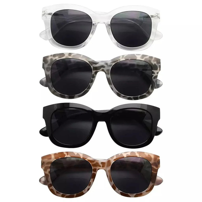 eyekeeper.com 4 Pack Fashionable Bifocal Sunglasses SBR1555 Sunglasses White Smoke 4 Pairs Mix / +1.00,4 Pairs Mix / +1.50,4 Pairs Mix / +2.00,4 Pairs Mix / +2.50