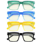 eyekeeper.com 4 Pack Fashionable Blue Light Filter Reading Glasses UVR2027 Eyeglasses White Smoke 4 Pairs Mix / without magnification,4 Pairs Mix / +0.50,4 Pairs Mix / +0.75,4 Pairs Mix / +1.00,4 Pairs Mix / +1.25,4 Pairs Mix / +1.50,4 Pairs Mix / +1.75,4 Pairs Mix / +2.00,4 Pairs Mix / +2.50,4 Pairs Mix / +3.00