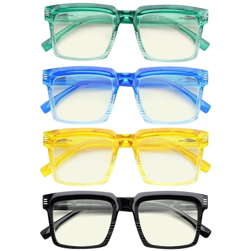 eyekeeper.com 4 Pack Fashionable Blue Light Filter Reading Glasses UVR2027 Eyeglasses White Smoke 4 Pairs Mix / without magnification,4 Pairs Mix / +0.50,4 Pairs Mix / +0.75,4 Pairs Mix / +1.00,4 Pairs Mix / +1.25,4 Pairs Mix / +1.50,4 Pairs Mix / +1.75,4 Pairs Mix / +2.00,4 Pairs Mix / +2.50,4 Pairs Mix / +3.00