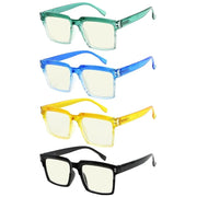 eyekeeper.com 4 Pack Fashionable Blue Light Filter Reading Glasses UVR2027 Eyeglasses White Smoke 4 Pairs Mix / without magnification,4 Pairs Mix / +0.50,4 Pairs Mix / +0.75,4 Pairs Mix / +1.00,4 Pairs Mix / +1.25,4 Pairs Mix / +1.50,4 Pairs Mix / +1.75,4 Pairs Mix / +2.00,4 Pairs Mix / +2.50,4 Pairs Mix / +3.00