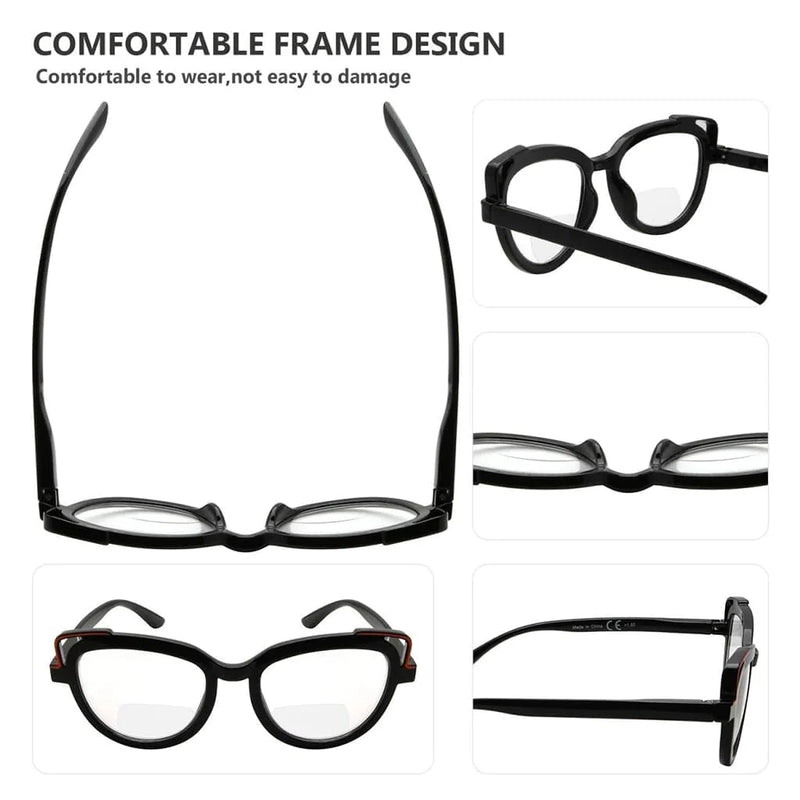 eyekeeper.com 4 Pack Fashionable Cat-eye Bifocal Reading Glasses BR2113 Eyeglasses White Smoke 4 Pairs Mix / +1.00,4 Pairs Mix / +1.50,4 Pairs Mix / +2.00,4 Pairs Mix / +2.50,4 Pairs Mix / +3.00