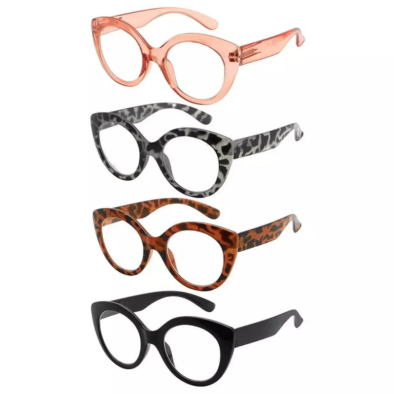 eyekeeper.com 4 Pack Fashionable Cat-eye Reading Glasses R2012 Eyeglasses White Smoke 4 Pairs Mix / without magnification,4 Pairs Mix / +0.50,4 Pairs Mix / +0.75,4 Pairs Mix / +1.00,4 Pairs Mix / +1.25,4 Pairs Mix / +1.50,4 Pairs Mix / +1.75,4 Pairs Mix / +2.00,4 Pairs Mix / +2.25,4 Pairs Mix / +2.50,4 Pairs Mix / +2.75,4 Pairs Mix / +3.00
