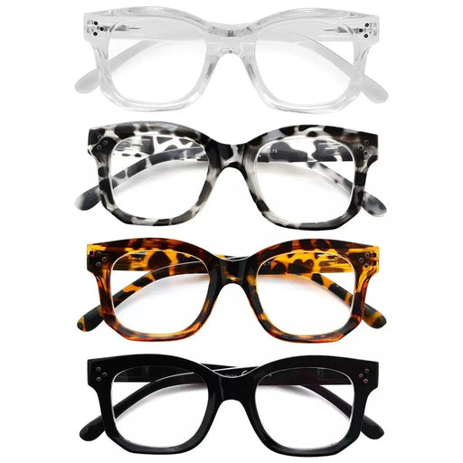 eyekeeper.com 4 Pack Fashionable Reading Glasses Thicker Frame R2002 Eyeglasses White Smoke 4 Pairs Mix / without magnification,4 Pairs Mix / +0.50,4 Pairs Mix / +0.75,4 Pairs Mix / +1.00,4 Pairs Mix / +1.25,4 Pairs Mix / +1.50,4 Pairs Mix / +1.75,4 Pairs Mix / +2.00,4 Pairs Mix / +2.25,4 Pairs Mix / +2.50,4 Pairs Mix / +2.75,4 Pairs Mix / +3.00