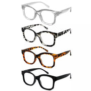eyekeeper.com 4 Pack Fashionable Reading Glasses Thicker Frame R2002 Eyeglasses White Smoke 4 Pairs Mix / without magnification,4 Pairs Mix / +0.50,4 Pairs Mix / +0.75,4 Pairs Mix / +1.00,4 Pairs Mix / +1.25,4 Pairs Mix / +1.50,4 Pairs Mix / +1.75,4 Pairs Mix / +2.00,4 Pairs Mix / +2.25,4 Pairs Mix / +2.50,4 Pairs Mix / +2.75,4 Pairs Mix / +3.00
