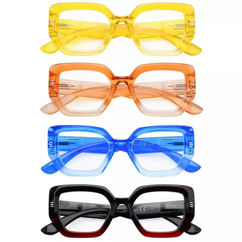 eyekeeper.com 4 Pack Fashionable Reading Glasses Trendy Readers R2026 Eyeglasses White Smoke 4 Pairs Mix / without magnification,4 Pairs Mix / +0.50,4 Pairs Mix / +0.75,4 Pairs Mix / +1.00,4 Pairs Mix / +1.25,4 Pairs Mix / +1.50,4 Pairs Mix / +1.75,4 Pairs Mix / +2.00,4 Pairs Mix / +2.25,4 Pairs Mix / +2.50,4 Pairs Mix / +2.75,4 Pairs Mix / +3.00