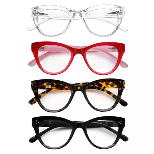 eyekeeper.com 4 Pack Fashionable Thicker Frame Bifocal Reading Glasses BR9108 Eyeglasses White Smoke 4 Pairs Mix / +1.00,4 Pairs Mix / +1.50,4 Pairs Mix / +1.75,4 Pairs Mix / +2.00,4 Pairs Mix / +2.50,4 Pairs Mix / +3.00