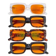 eyekeeper.com 4 Pack Fashionable Thicker Frame Blue Light Blocking Readers DS9107 Eyeglasses White Smoke 4 Pairs Mix / +0.50,4 Pairs Mix / +0.75,4 Pairs Mix / +1.00