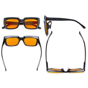 eyekeeper.com 4 Pack Fashionable Thicker Frame Blue Light Blocking Readers DS9107 Eyeglasses White Smoke 4 Pairs Mix / +0.50,4 Pairs Mix / +0.75,4 Pairs Mix / +1.00