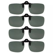 eyekeeper.com 4 Pack Flip up Clip on Sunglasses Polarized JQ3 (60MMx43MM) Sunglasses Dim Gray G15