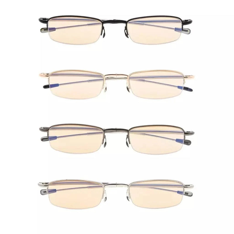 eyekeeper.com 4 Pack Folding Blue Light Filter Readers Telescopic Arms CG1710 Eyeglasses White Smoke 4 Pairs Mix / without magnification,4 Pairs Mix / +0.50,4 Pairs Mix / +1.00,4 Pairs Mix / +2.50,4 Pairs Mix / +3.00,4 Pairs Mix / +3.50
