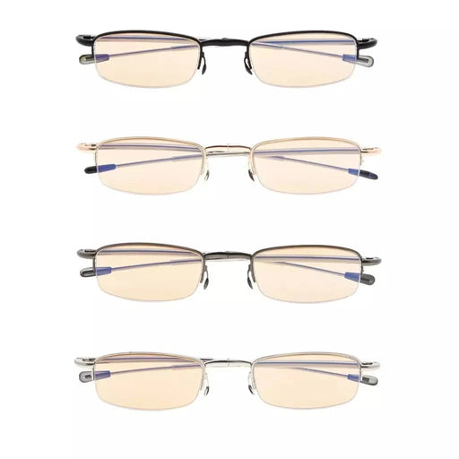 eyekeeper.com 4 Pack Folding Blue Light Filter Readers Telescopic Arms CG1710 Eyeglasses White Smoke 4 Pairs Mix / without magnification,4 Pairs Mix / +0.50,4 Pairs Mix / +1.00,4 Pairs Mix / +2.50,4 Pairs Mix / +3.00,4 Pairs Mix / +3.50