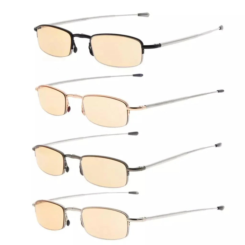 eyekeeper.com 4 Pack Folding Blue Light Filter Readers Telescopic Arms CG1710 Eyeglasses White Smoke 4 Pairs Mix / without magnification,4 Pairs Mix / +0.50,4 Pairs Mix / +1.00,4 Pairs Mix / +2.50,4 Pairs Mix / +3.00,4 Pairs Mix / +3.50