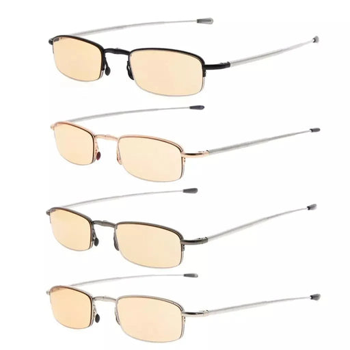 eyekeeper.com 4 Pack Folding Blue Light Filter Readers Telescopic Arms CG1710 Eyeglasses White Smoke 4 Pairs Mix / without magnification,4 Pairs Mix / +0.50,4 Pairs Mix / +1.00,4 Pairs Mix / +2.50,4 Pairs Mix / +3.00,4 Pairs Mix / +3.50