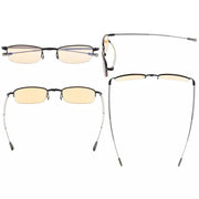 eyekeeper.com 4 Pack Folding Blue Light Filter Readers Telescopic Arms CG1710 Eyeglasses White Smoke 4 Pairs Mix / without magnification,4 Pairs Mix / +0.50,4 Pairs Mix / +1.00,4 Pairs Mix / +2.50,4 Pairs Mix / +3.00,4 Pairs Mix / +3.50