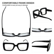eyekeeper.com 4 Pack Funky Thicker Frame Bifocal Reading Glasses BR2101 Eyeglasses White Smoke 4 Pairs Mix / +1.00