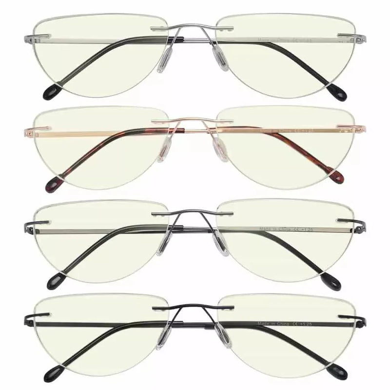 eyekeeper.com 4 Pack Half Moon Blue Light Filter Reading Glasses UVRL2 Eyeglasses White Smoke 4 Pairs Mix / without magnification,4 Pairs Mix / +0.50,4 Pairs Mix / +0.75,4 Pairs Mix / +1.00,4 Pairs Mix / +1.25,4 Pairs Mix / +1.50,4 Pairs Mix / +1.75,4 Pairs Mix / +2.00,4 Pairs Mix / +2.25,4 Pairs Mix / +2.50,4 Pairs Mix / +3.00,4 Pairs Mix / +3.50