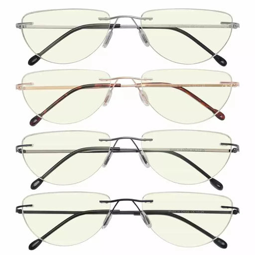 eyekeeper.com 4 Pack Half Moon Blue Light Filter Reading Glasses UVRL2 Eyeglasses White Smoke 4 Pairs Mix / without magnification,4 Pairs Mix / +0.50,4 Pairs Mix / +0.75,4 Pairs Mix / +1.00,4 Pairs Mix / +1.25,4 Pairs Mix / +1.50,4 Pairs Mix / +1.75,4 Pairs Mix / +2.00,4 Pairs Mix / +2.25,4 Pairs Mix / +2.50,4 Pairs Mix / +3.00,4 Pairs Mix / +3.50