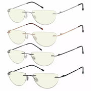 eyekeeper.com 4 Pack Half Moon Blue Light Filter Reading Glasses UVRL2 Eyeglasses White Smoke 4 Pairs Mix / without magnification,4 Pairs Mix / +0.50,4 Pairs Mix / +0.75,4 Pairs Mix / +1.00,4 Pairs Mix / +1.25,4 Pairs Mix / +1.50,4 Pairs Mix / +1.75,4 Pairs Mix / +2.00,4 Pairs Mix / +2.25,4 Pairs Mix / +2.50,4 Pairs Mix / +3.00,4 Pairs Mix / +3.50