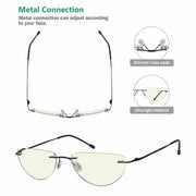 eyekeeper.com 4 Pack Half Moon Blue Light Filter Reading Glasses UVRL2 Eyeglasses White Smoke 4 Pairs Mix / without magnification,4 Pairs Mix / +0.50,4 Pairs Mix / +0.75,4 Pairs Mix / +1.00,4 Pairs Mix / +1.25,4 Pairs Mix / +1.50,4 Pairs Mix / +1.75,4 Pairs Mix / +2.00,4 Pairs Mix / +2.25,4 Pairs Mix / +2.50,4 Pairs Mix / +3.00,4 Pairs Mix / +3.50