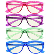 eyekeeper.com 4 Pack Half Moon Blue Light Reading Glasses UV2018 Eyeglasses White Smoke 4 Pairs Mix / without magnification,4 Pairs Mix / +0.50,4 Pairs Mix / +0.75,4 Pairs Mix / +1.00,4 Pairs Mix / +1.25,4 Pairs Mix / +1.50,4 Pairs Mix / +1.75,4 Pairs Mix / +2.00,4 Pairs Mix / +2.50,4 Pairs Mix / +3.00