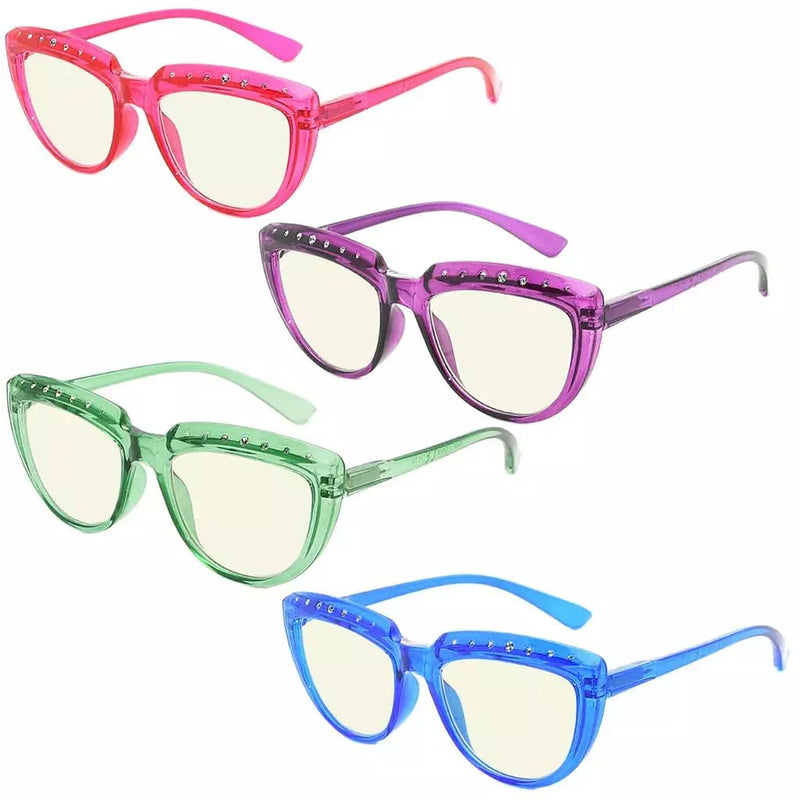 eyekeeper.com 4 Pack Half Moon Blue Light Reading Glasses UV2018 Eyeglasses White Smoke 4 Pairs Mix / without magnification,4 Pairs Mix / +0.50,4 Pairs Mix / +0.75,4 Pairs Mix / +1.00,4 Pairs Mix / +1.25,4 Pairs Mix / +1.50,4 Pairs Mix / +1.75,4 Pairs Mix / +2.00,4 Pairs Mix / +2.50,4 Pairs Mix / +3.00