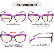 eyekeeper.com 4 Pack Half Moon Blue Light Reading Glasses UV2018 Eyeglasses White Smoke 4 Pairs Mix / without magnification,4 Pairs Mix / +0.50,4 Pairs Mix / +0.75,4 Pairs Mix / +1.00,4 Pairs Mix / +1.25,4 Pairs Mix / +1.50,4 Pairs Mix / +1.75,4 Pairs Mix / +2.00,4 Pairs Mix / +2.50,4 Pairs Mix / +3.00