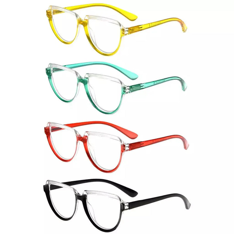 eyekeeper.com 4 Pack Half Moon Reading Glasses Readers R2006 Eyeglasses White Smoke 4 Pairs Mix / without magnification,4 Pairs Mix / +0.50,4 Pairs Mix / +0.75,4 Pairs Mix / +1.00,4 Pairs Mix / +1.25,4 Pairs Mix / +1.50,4 Pairs Mix / +1.75,4 Pairs Mix / +2.00,4 Pairs Mix / +2.25,4 Pairs Mix / +2.50,4 Pairs Mix / +2.75,4 Pairs Mix / +3.00
