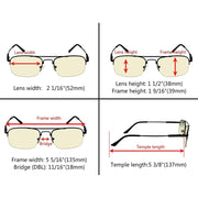 eyekeeper.com 4 Pack Half Rim Blue Light Blocking Reading Glasses CG1706 Eyeglasses White Smoke 4 Pairs Mix / +0.50,4 Pairs Mix / +0.75,4 Pairs Mix / +1.00,4 Pairs Mix / +1.25,4 Pairs Mix / +2.25,4 Pairs Mix / +2.50