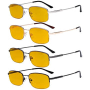 eyekeeper.com 4 Pack Half-rim Blue Light Blocking Reading Glasses HP1704 Eyeglasses White Smoke 4 Pairs Mix / without magnification,4 Pairs Mix / +0.50,4 Pairs Mix / +0.75,4 Pairs Mix / +1.00,4 Pairs Mix / +1.25,4 Pairs Mix / +2.00,4 Pairs Mix / +3.00