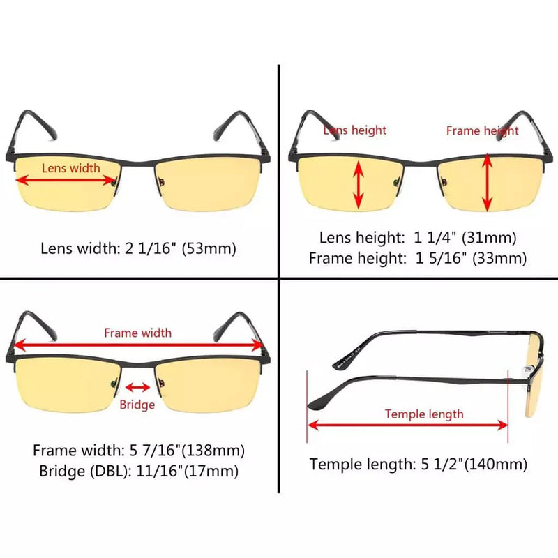 eyekeeper.com 4 Pack Half-rim Blue Light Blocking Reading Glasses HPCG1614 Eyeglasses White Smoke 4 Pairs Mix / +0.50,4 Pairs Mix / +0.75,4 Pairs Mix / +1.00,4 Pairs Mix / +2.00,4 Pairs Mix / +2.50,4 Pairs Mix / +3.00