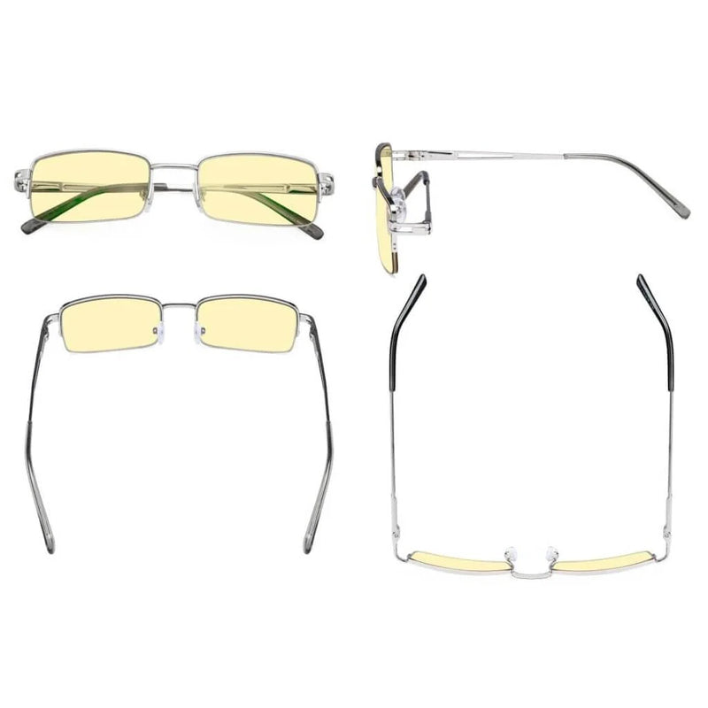 eyekeeper.com 4 Pack Half-rim Blue Light Blocking Reading Glasses TMCG15014 Eyeglasses White Smoke 4 Pairs Mix / without magnification,Gunmetal-4pcs / without magnification,Gunmetal-4pcs / +0.50,Gunmetal-4pcs / +1.25,Gunmetal-4pcs / +2.00,Gunmetal-4pcs / +3.00