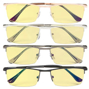 eyekeeper.com 4 Pack Half-Rim Blue Light Blocking Reading Glasses TMCG1614 Eyeglasses White Smoke 4 Pairs Mix / without magnification,4 Pairs Mix / +0.50,4 Pairs Mix / +0.75,4 Pairs Mix / +1.00,4 Pairs Mix / +2.50,4 Pairs Mix / +2.75,4 Pairs Mix / +3.00,4 Pairs Mix / +3.50,4 Pairs Mix / +4.00