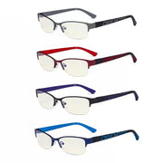 eyekeeper.com 4 Pack Half-rim Blue Light Filter Eyeglasses UV17006 Eyeglasses White Smoke 4 Pairs Mix / without magnification