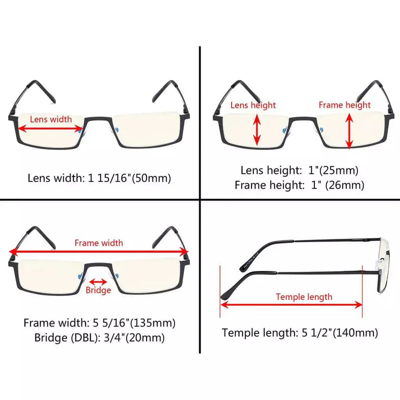 eyekeeper.com 4 Pack Half-rim Blue Light Filter Readers UVR1613 Eyeglasses White Smoke 4 Pairs Mix / without magnification,4 Pairs Mix / +0.50,4 Pairs Mix / +0.75,4 Pairs Mix / +1.00,4 Pairs Mix / +1.25,4 Pairs Mix / +1.50,4 Pairs Mix / +1.75,4 Pairs Mix / +2.00,4 Pairs Mix / +2.25,4 Pairs Mix / +2.50,4 Pairs Mix / +2.75,4 Pairs Mix / +3.00