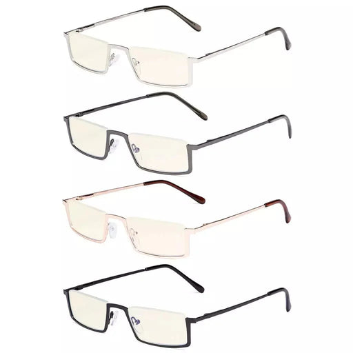eyekeeper.com 4 Pack Half-rim Blue Light Filter Readers UVR1613 Eyeglasses White Smoke 4 Pairs Mix / without magnification,4 Pairs Mix / +0.50,4 Pairs Mix / +0.75,4 Pairs Mix / +1.00,4 Pairs Mix / +1.25,4 Pairs Mix / +1.50,4 Pairs Mix / +1.75,4 Pairs Mix / +2.00,4 Pairs Mix / +2.25,4 Pairs Mix / +2.50,4 Pairs Mix / +2.75,4 Pairs Mix / +3.00