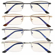 eyekeeper.com 4 Pack Half-rim Elegant Metal Blue Light Filter Readers CG1708 Eyeglasses White Smoke 4 Pairs Mix / without magnification,4 Pairs Mix / +0.50,4 Pairs Mix / +0.75,4 Pairs Mix / +1.00,4 Pairs Mix / +1.25,4 Pairs Mix / +1.50,4 Pairs Mix / +1.75,4 Pairs Mix / +2.00,4 Pairs Mix / +2.25,4 Pairs Mix / +2.50,4 Pairs Mix / +3.00