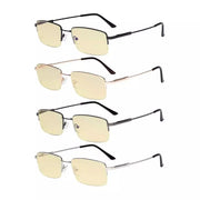 eyekeeper.com 4 Pack Half-rim Metal Blue Light Blocking Readears TMCG1702 Eyeglasses White Smoke 4 Pairs Mix / without magnification,4 Pairs Mix / +0.50,4 Pairs Mix / +0.75,4 Pairs Mix / +1.00,4 Pairs Mix / +1.25,4 Pairs Mix / +1.50,4 Pairs Mix / +1.75,4 Pairs Mix / +2.00,4 Pairs Mix / +2.50,4 Pairs Mix / +3.00,4 Pairs Mix / +3.50