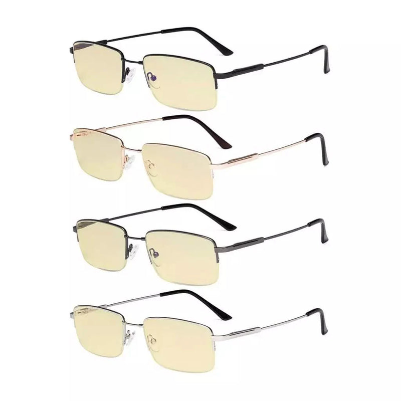 eyekeeper.com 4 Pack Half-rim Metal Blue Light Blocking Readears TMCG1702 Eyeglasses White Smoke 4 Pairs Mix / without magnification,4 Pairs Mix / +0.50,4 Pairs Mix / +0.75,4 Pairs Mix / +1.00,4 Pairs Mix / +1.25,4 Pairs Mix / +1.50,4 Pairs Mix / +1.75,4 Pairs Mix / +2.00,4 Pairs Mix / +2.50,4 Pairs Mix / +3.00,4 Pairs Mix / +3.50