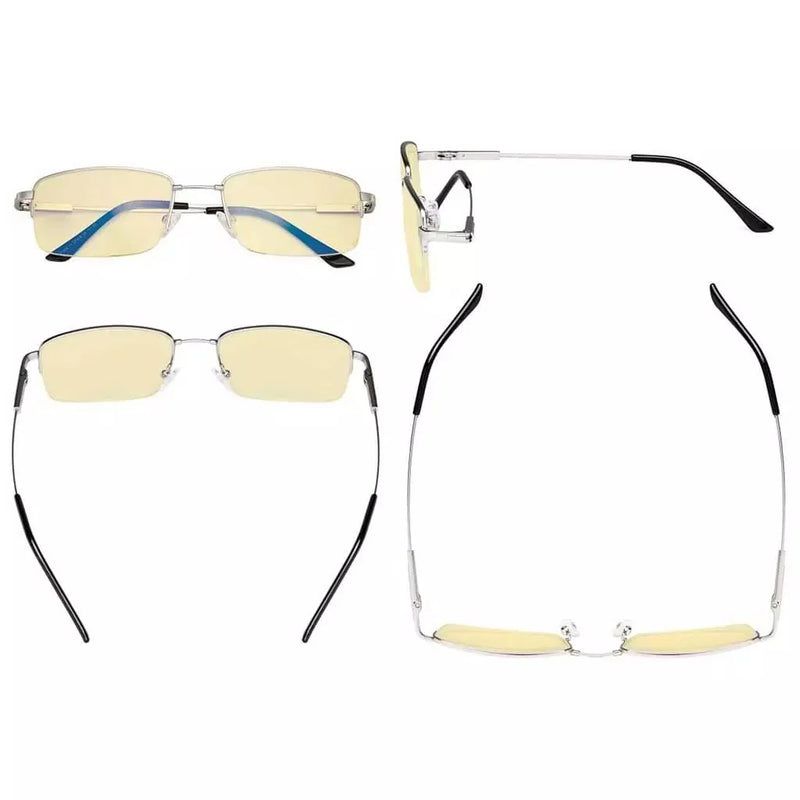 eyekeeper.com 4 Pack Half-rim Metal Blue Light Blocking Readears TMCG1702 Eyeglasses White Smoke 4 Pairs Mix / without magnification,4 Pairs Mix / +0.50,4 Pairs Mix / +0.75,4 Pairs Mix / +1.00,4 Pairs Mix / +1.25,4 Pairs Mix / +1.50,4 Pairs Mix / +1.75,4 Pairs Mix / +2.00,4 Pairs Mix / +2.50,4 Pairs Mix / +3.00,4 Pairs Mix / +3.50