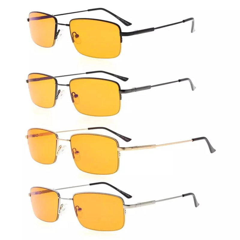 eyekeeper.com 4 Pack Half Rim Metal Blue Light Blocking Readers DS1702 Eyeglasses White Smoke 4 Pairs Mix / without magnification,4 Pairs Mix / +0.50,4 Pairs Mix / +0.75,4 Pairs Mix / +1.00,4 Pairs Mix / +1.25,4 Pairs Mix / +1.50,4 Pairs Mix / +1.75,4 Pairs Mix / +2.00