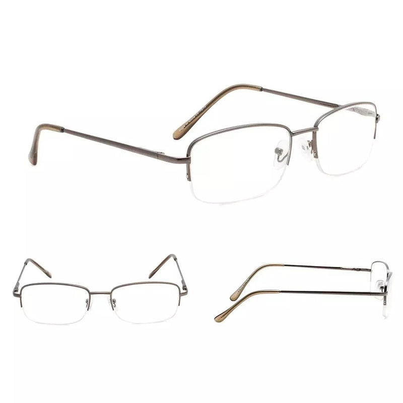 eyekeeper.com 4 Pack Half-rim Metal Reading Glasses Include Sunglasses 3-R15015 Eyeglasses White Smoke 4 Pairs Mix / +0.50,4 Pairs Mix / +0.75,4 Pairs Mix / +1.00,4 Pairs Mix / +1.25,4 Pairs Mix / +1.50,4 Pairs Mix / +1.75,4 Pairs Mix / +2.00,4 Pairs Mix / +2.25,4 Pairs Mix / +2.50,4 Pairs Mix / +2.75,4 Pairs Mix / +3.00,4 Pairs Mix / +3.50,4 Pairs Mix / +