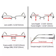 eyekeeper.com 4 Pack Half-rim Metal Reading Glasses with Reading Sunglasses R15014 Eyeglasses White Smoke 4 Pairs Mix / +0.50,4 Pairs Mix / +0.75,4 Pairs Mix / +1.00,4 Pairs Mix / +1.25,4 Pairs Mix / +1.50,4 Pairs Mix / +1.75,4 Pairs Mix / +2.00,4 Pairs Mix / +2.25,4 Pairs Mix / +2.50,4 Pairs Mix / +2.75,4 Pairs Mix / +3.00,4 Pairs Mix / +3.50,4 Pairs Mix / +