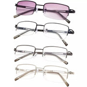eyekeeper.com 4 Pack Half-rim Metal Reading Glasses with Reading Sunglasses R15014 Eyeglasses White Smoke 4 Pairs Mix / +0.50,4 Pairs Mix / +0.75,4 Pairs Mix / +1.00,4 Pairs Mix / +1.25,4 Pairs Mix / +1.50,4 Pairs Mix / +1.75,4 Pairs Mix / +2.00,4 Pairs Mix / +2.25,4 Pairs Mix / +2.50,4 Pairs Mix / +2.75,4 Pairs Mix / +3.00,4 Pairs Mix / +3.50,4 Pairs Mix / +