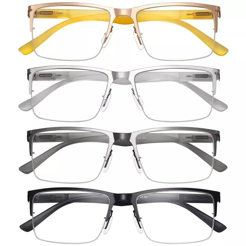 eyekeeper.com 4 Pack Half-rim Reading Glasses Lightweight Metal Readers R2201 Eyeglasses White Smoke 4 Pairs Mix / +0.50,4 Pairs Mix / +1.00,4 Pairs Mix / +1.25,4 Pairs Mix / +1.50,4 Pairs Mix / +1.75,4 Pairs Mix / +2.00,4 Pairs Mix / +2.25,4 Pairs Mix / +2.50,4 Pairs Mix / +2.75,4 Pairs Mix / +3.00,4 Pairs Mix / +3.25,4 Pairs Mix / +3.50,4 Pairs Mix / +